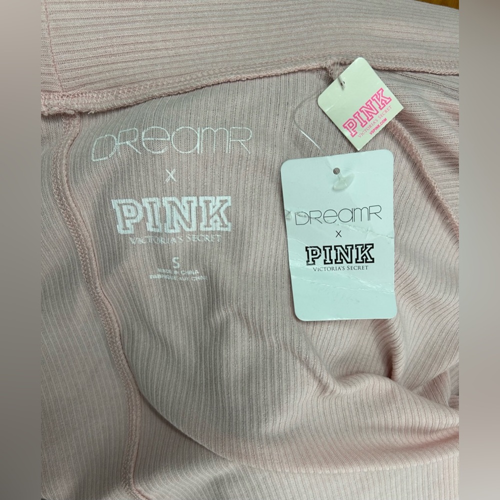 Victoria's Secret PINK Dreamr Sz Small Light Pink Ribbed Open-Front Cardigan NWT - Picture 3 of 8